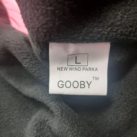 Gooby Wind Parka Pink Large small Dog Jacket  Fleece Lining Roll-Up Hood - Picture 4 of 6